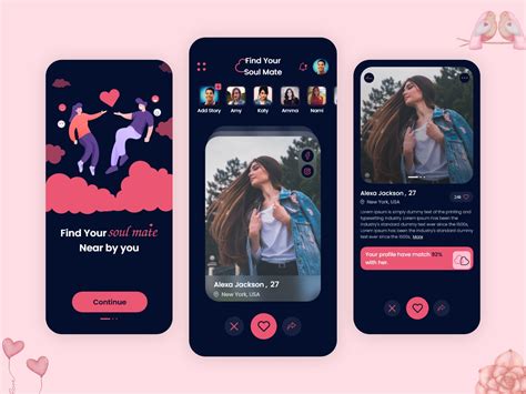 dating app ui design